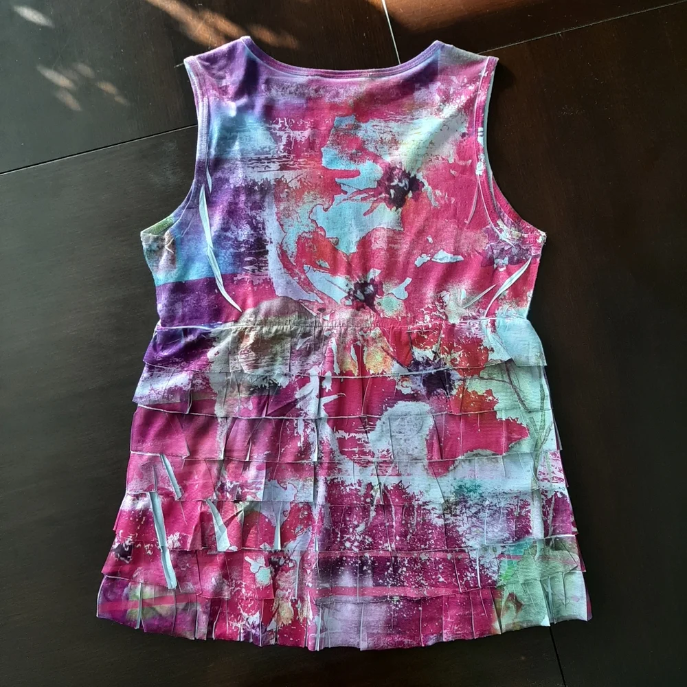 Colorful Tank Top With Ruffles 🏖🏝 - Picture 5 of 7